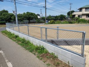 蓮田市 新築外構工事 境界フェンス 蓮田市の新築外構工事|境界ブロックとフェンスを施工した敷地まわり