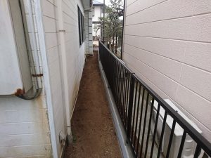 春日部市で住宅まわりに施工したブロックとフェンス