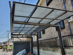 さいたま市岩槻区 カーポート交換工事 施工前