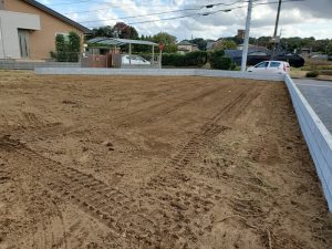 白岡市で造成敷地境界に施工したブロック工事